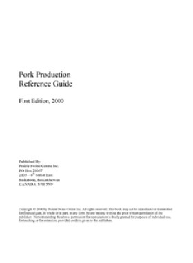 Pork Production Reference Guide